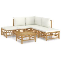 vidaXL 6-tlg. Garten-Lounge-Set mit Cremeweißen...