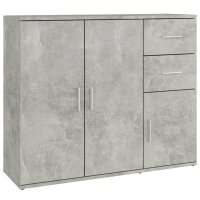 vidaXL Sideboard Betongrau 91x29,5x75cm Holzwerkstoff