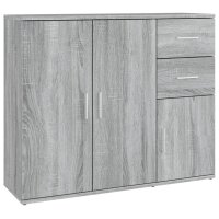 vidaXL Sideboard Grau Sonoma 91x29,5x75 cm Holzwerkstoff