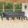 vidaXL 5-tlg. Garten-Lounge-Set Schwarz und Grau Poly Rattan