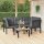 vidaXL 5-tlg. Garten-Lounge-Set Schwarz und Grau Poly Rattan