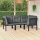 vidaXL 4-tlg. Garten-Lounge-Set Schwarz und Grau Poly Rattan