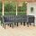 vidaXL 6-tlg. Garten-Lounge-Set Schwarz und Grau Poly Rattan