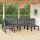 vidaXL 6-tlg. Garten-Lounge-Set Schwarz und Grau Poly Rattan