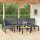 vidaXL 7-tlg. Garten-Lounge-Set Schwarz und Grau Poly Rattan