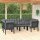 vidaXL 6-tlg. Garten-Lounge-Set Schwarz und Grau Poly Rattan