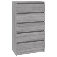 vidaXL Schubladenschrank Grau Sonoma 60x36x103 cm...