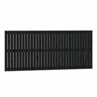 vidaXL Wand-Kopfteil Schwarz 204x3x90 cm Massivholz Kiefer