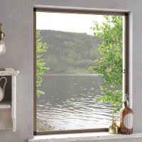 vidaXL Insektenschutz für Fenster Braun 100x120 cm