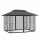 vidaXL Pavillon mit Seitenw&auml;nden Anthrazit 400x300x270 cm Stahl