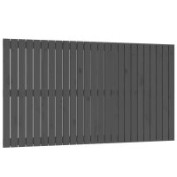 vidaXL Wand-Kopfteil Grau 159,5x3x90 cm Massivholz Kiefer