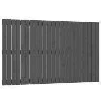 vidaXL Wand-Kopfteil Grau 147x3x90 cm Massivholz Kiefer