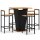 vidaXL 5-tlg. Gartenbar-Set Schwarz Poly Rattan & Massivholz Akazie