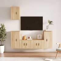 vidaXL 5-tlg. TV-Schrank-Set Sonoma-Eiche Holzwerkstoff