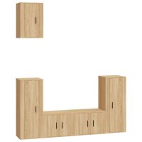 vidaXL 5-tlg. TV-Schrank-Set Sonoma-Eiche Holzwerkstoff