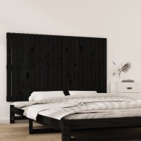 vidaXL Wand-Kopfteil Schwarz 147x3x90 cm Massivholz Kiefer