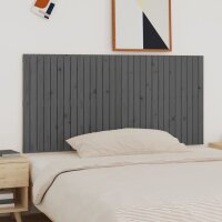 vidaXL Wand-Kopfteil Grau 185x3x90 cm Massivholz Kiefer