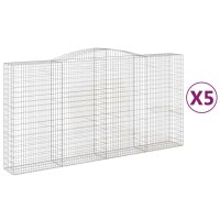 vidaXL Gabionen mit Hochbogen 5 Stk. 400x50x200/220cm...