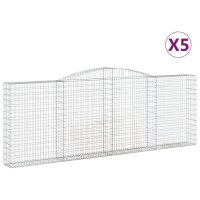 vidaXL Gabionen mit Hochbogen 5 Stk. 400x30x140/160cm...