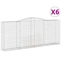 vidaXL Gabionen mit Hochbogen 6 Stk. 400x50x160/180cm...