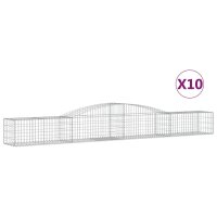 vidaXL Gabionen mit Hochbogen 10 Stk. 400x50x40/60cm...