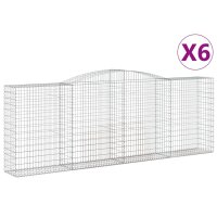 vidaXL Gabionen mit Hochbogen 6 Stk. 400x50x140/160cm...