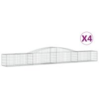 vidaXL Gabionen mit Hochbogen 4 Stk. 400x50x40/60cm...