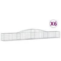 vidaXL Gabionen mit Hochbogen 6 Stk. 400x50x40/60cm...