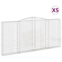 vidaXL Gabionen mit Hochbogen 5 Stk. 400x30x180/200cm...