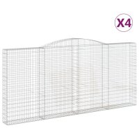 vidaXL Gabionen mit Hochbogen 4 Stk. 400x30x180/200cm...