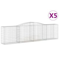 vidaXL Gabionen mit Hochbogen 5 Stk. 400x50x100/120cm...