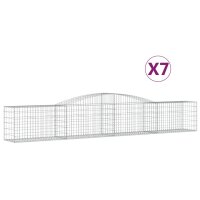 vidaXL Gabionen mit Hochbogen 7 Stk. 400x50x60/80cm...