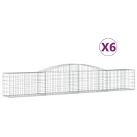 vidaXL Gabionen mit Hochbogen 6 Stk. 400x50x60/80cm...