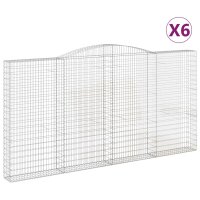 vidaXL Gabionen mit Hochbogen 6 Stk. 400x30x200/220cm...