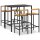 vidaXL 5-tlg. Gartenbar-Set Schwarz Poly Rattan & Massivholz Akazie