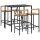vidaXL 5-tlg. Gartenbar-Set Schwarz Poly Rattan & Massivholz Akazie