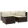 vidaXL 4-tlg. Garten-Lounge-Set mit Kissen Braun Poly Rattan