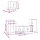vidaXL 5-tlg. TV-Schrank-Set Hochglanz-Wei&szlig; Holzwerkstoff
