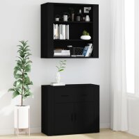 vidaXL Highboard Schwarz Holzwerkstoff