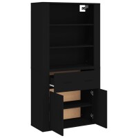 vidaXL Highboard Schwarz Holzwerkstoff