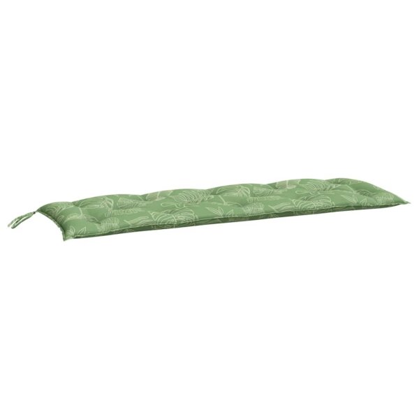 vidaXL Gartenbank-Auflage Blattmuster 150x50x7 cm Oxford-Gewebe