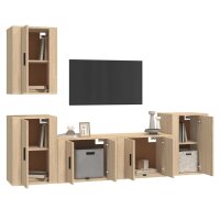 vidaXL 5-tlg. TV-Schrank-Set Sonoma-Eiche Holzwerkstoff