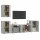 vidaXL 5-tlg. TV-Schrank-Set Grau Sonoma Holzwerkstoff