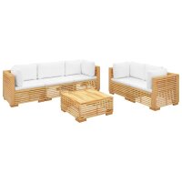 vidaXL 6-tlg. Garten-Lounge-Set mit Kissen Massivholz Teak