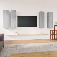 vidaXL TV-Schr&auml;nke 4 Stk. Grau Sonoma 30,5x30x110 cm Holzwerkstoff