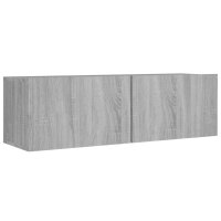 vidaXL 4-tlg. TV-Schrank-Set Grau Sonoma Holzwerkstoff