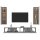 vidaXL 4-tlg. TV-Schrank-Set Grau Sonoma Holzwerkstoff