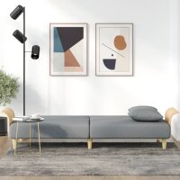 vidaXL Schlafsofa mit Armlehnen Hellgrau Stoff
