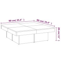 vidaXL Couchtisch Braun Eichen-Optik 90x90x28 cm Holzwerkstoff