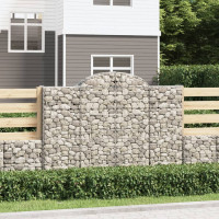 vidaXL Gabionen mit Hochbogen 11Stk. 200x30x140/160cm...